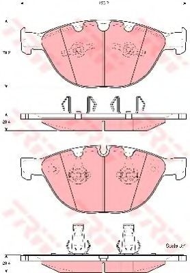 Set placute frana,frana disc BMW Seria 7 (E65, E66, E67) (2001 - 2009) TRW GDB1558 foto