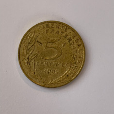 Moneda 5 CENTIMES - 5 CENTIMI - 1992 - Franta - KM 933 (93)