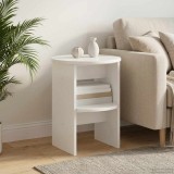 vidaXL Dulap lateral Alb Lucios &Oslash;40 x 50 cm Lemn prelucrat 899824