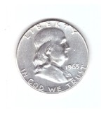 Moneda SUA 1/2 dollar/dolar 1963, cu eroare, stare buna, curata