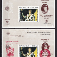 Ciad 1983 SAH Napoleon supratipar 2 blocuri MNH w61