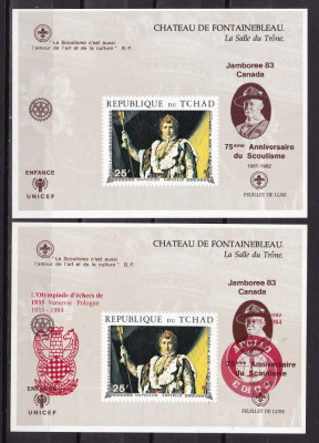 Ciad 1983 SAH Napoleon supratipar 2 blocuri MNH w61 foto