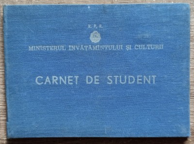 Carnet de student Institutul C. I. Parhon 1960 foto