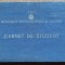 Carnet de student Institutul C. I. Parhon 1960