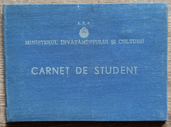 Carnet de student Institutul C. I. Parhon 1960