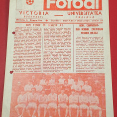 Program meci fotbal VICTORIA Bucuresti - UNIVERSITATEA Craiova (1985)