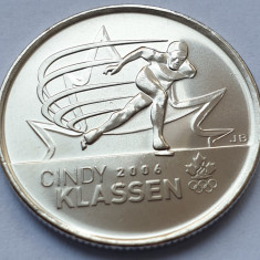 Monedă 25 cents 2009 Canada, Cindy Klassen, unc, km#1065