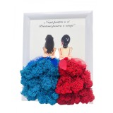 Tablou cu licheni in rama pentru Nasa, Eventissimi, Personalizabil, Multicolor, 19 x 24 cm