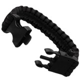 Bratara de supravietuire pentru drumetii, 5 in 1, 23.5 x 3 cm, negru