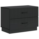 vidaXL Dulap de noapte Negru 62 x 34,5 x 44,5 cm Lemn prelucrat 895236