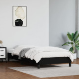 VidaXL Cadru de pat, negru, 100x200 cm, piele ecologică