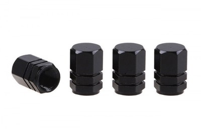 Set capacele auto pentru ventil hexagon negru 4 buc foto