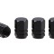 Set capacele auto pentru ventil hexagon negru 4 buc