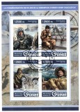 Timbre GUINEEA 2017, Mari Exploratori: Sir Henry Shackleton, Colita. Tema explorare, istorie, colectionari.