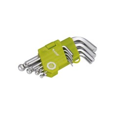 EXTOL CRAFT set chei imbus scurte, cap sferic Cr40, TUV/GS; 9 buc, 1,5-10mm, blister foto