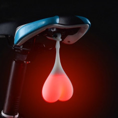 Lumini stop bicicleta Bike Balls, LED rosu, accesoriu inedit din silicon foto