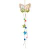 Decoratiune suspendabila model in Forma de Fluture din lemn, 45 cm, Multicolor, Oem