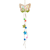 Cumpara ieftin Decoratiune suspendabila model in Forma de Fluture din lemn, 45 cm, Multicolor, Oem