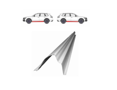 Element reparatie prag Mitsubishi Lancer (Cb0), 06.1991-07.1996, montare stanga=dreapta, galvanizat; lungime 1700 mm, RapidAuto foto