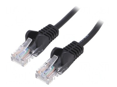 Patch Cord U/UTP Cat5e PVC Negru 50m foto