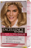 Loreal Paris EXCELLENCE CREME Vopsea de păr permanentă cu amoniac 9.1, 1 buc