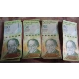 Lot semnaturi diferite 4 tipuri (4kn) 50 bolivares Venezuela