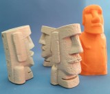 Set Insula Pastelui statuete Moai trei surprize Happy Meal 2009 cel putin un mecanism functional film O noapte la muzeu 2 plus Moai imprimanta 3d m8b