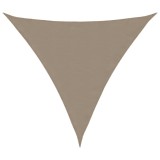 Parasolar, gri taupe, 5x5x5 m, tesatura oxford, triunghiular