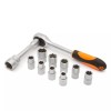 Set chei tubulare cu clichet 12buc 1/2&quot; 10-24mm Crom-Vanadiu HANDY