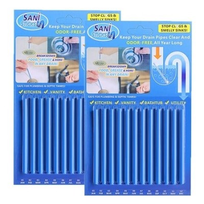 Set 24 betisoare de uz caznic pentru desfundat sifon si scurgeri - Albastru foto
