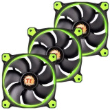 Cumpara ieftin Ventilator Thermaltake Riing 12 High Static Pressure 120mm iluminare verde set 3 ventilatoare