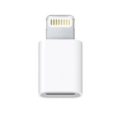 Adaptor telefon, micro USB, Apple iPhone, alb foto
