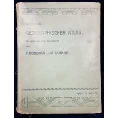 KOZENNS GEOGRAPHISCHER ATLAS von F. HEIDERICH und W. SCHMIDT - WIEN, 1910