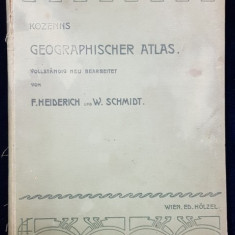 KOZENNS GEOGRAPHISCHER ATLAS von F. HEIDERICH und W. SCHMIDT - WIEN, 1910