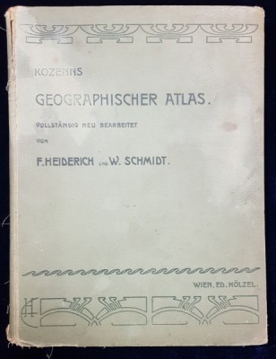 KOZENNS GEOGRAPHISCHER ATLAS von F. HEIDERICH und W. SCHMIDT - WIEN, 1910 foto