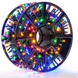 Instalatie Craciun Liniara MRG MV8, Multicolor, 50 Metri, Pentru Exterior C1151