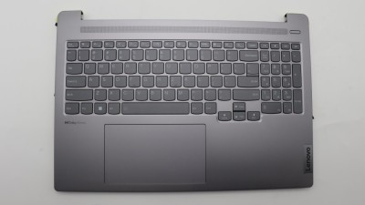 Carcasa superioara cu tastatura palmrest Laptop, Lenovo, IdeaPad Pro 5 16ARP8 Type 83AR, 83AS, AM2YC000920, AM2YC000B00, Arctic Grey, layout US foto