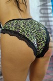 GS887-1 Chilot clasic cu model animal print si accesorizat cu dantela
