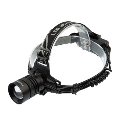 Lanterna puternica de cap LED XHP160 , DEPOX&amp;reg;, profesionala , intensitate interschimbabila, aluminiu, negru foto