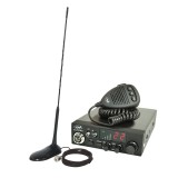 Kit Statie radio CB PNI ESCORT HP 8024 ASQ 12 24V + Antena CB PNI Extra 45 cu magnet