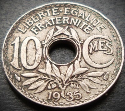 Moneda istorica 10 CENTIMES - FRANTA, anul 1935 * cod 109 foto
