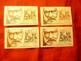 Serie Ciad 1985 - 100 Ani Victor Hugo , 4 valori, Nestampilat