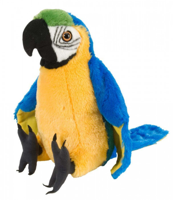 Papagal Macaw Galben - Jucarie Plus Wild Republic 30 cm