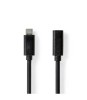 Cablu prelungitor USB3.2 Gen 1 type C tata - USB type C mama 1m 4K60Hz 60W negru Nedis CCGL64010BK10