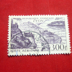 Timbru 300 fr. Lyon Franta Posta Aeriana 1949 stampilat