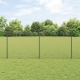 VidaXL Gard cu Liniile de Lanț cu 20 U Posturi Gri 1x10 m Oțel