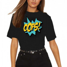 Tricou dama negru - Oops - L