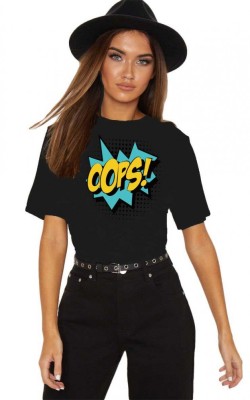 Tricou dama negru - Oops - 2XL foto