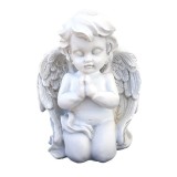 Statueta Inger Rugaciune 15cm, Rasina, Alb, Decoratiune Casa, Obiect Decorativ