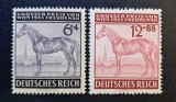 Germania (Deutsches Reich 1943) Seria Completă "Grosser Preis von Wien 1943 Freudenau" (6+4Pf Violet &amp; 12+88Pf Roșu, MINT / Neștampilate) CLK1